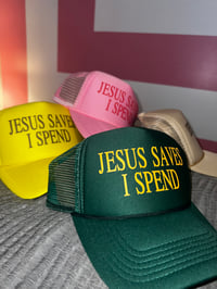 Image 2 of Jesus Saves Trucker Hat 