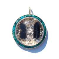 43mm:  Brazilian Quartz/Black Tourmaline/Congolese Chrysocolla/Metatron's Cube/Gd- 65