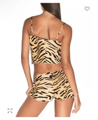 Image 2 of SKIMS- SLEEP CAMI SET - BRONZE TIGER PRINT 