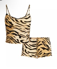 Image 3 of SKIMS- SLEEP CAMI SET - BRONZE TIGER PRINT 