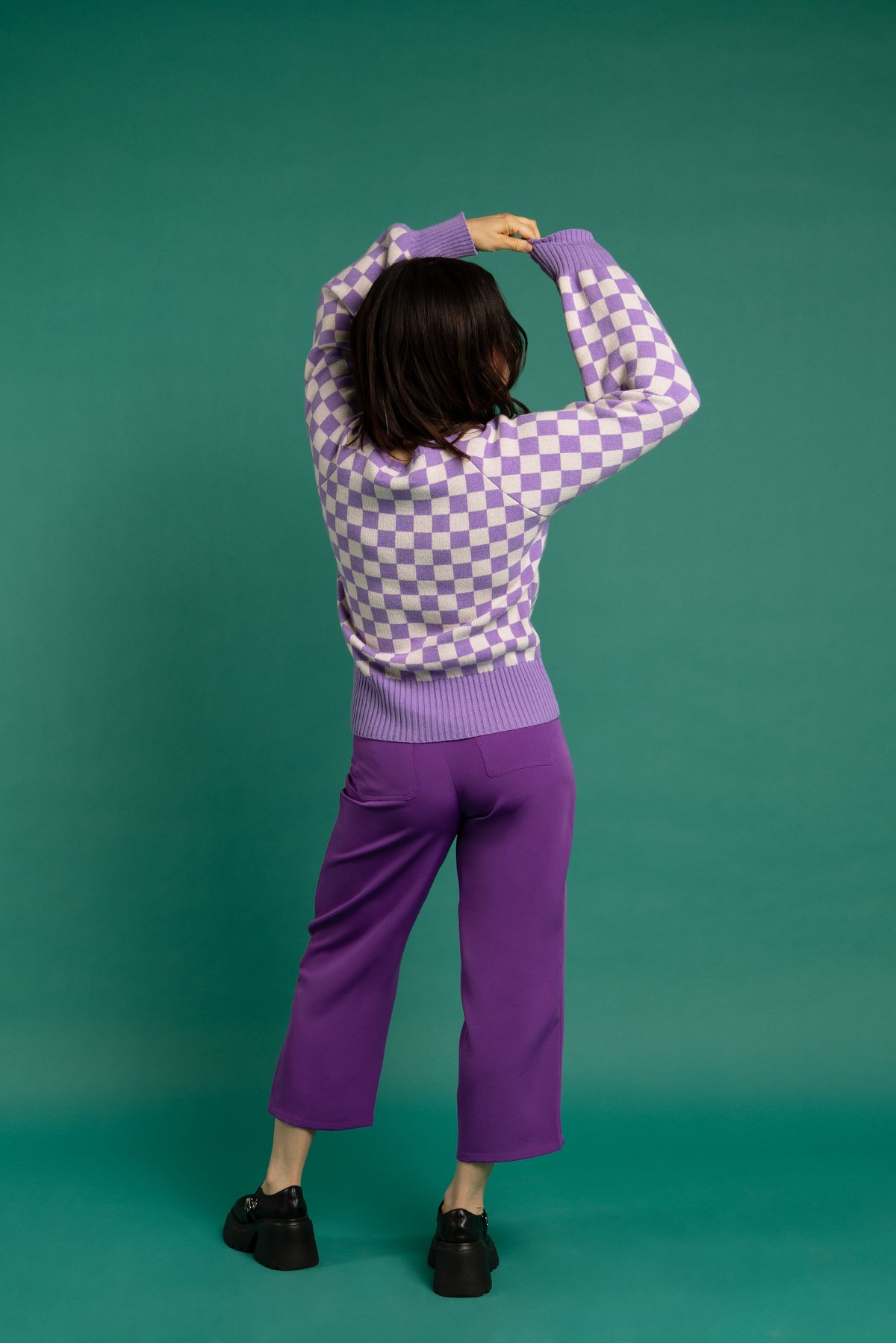 Image of Jersey malva y blanco