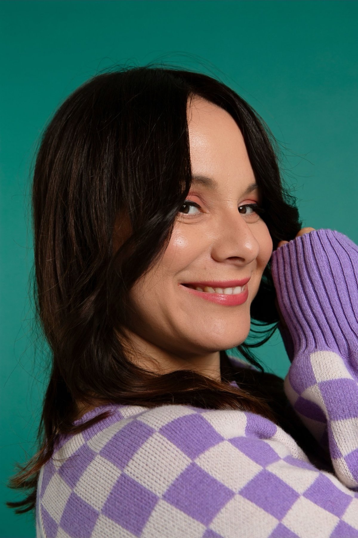 Image of Jersey malva y blanco