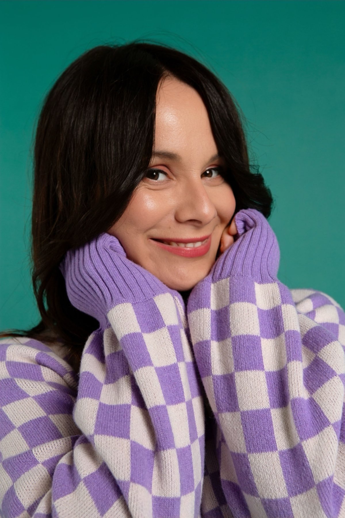 Image of Jersey malva y blanco