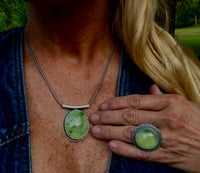 Image 1 of Prehnite Pendant Sterling Silver