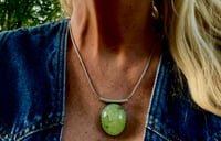 Image 3 of Prehnite Pendant Sterling Silver