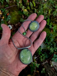 Image 4 of Prehnite Pendant Sterling Silver