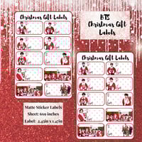 Image 1 of Handmade BTS Christmas Gift Labels