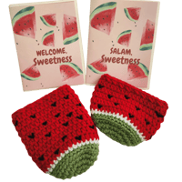 Image 1 of Baby Bottle Covers Watermelon-Theme Gift Set