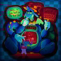 Image 1 of "At Your Own Risk..."  - Original Acrylic Wood Cutout Painting - 23" x 24"