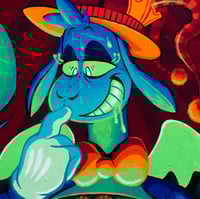 Image 2 of "At Your Own Risk..."  - Original Acrylic Wood Cutout Painting - 23" x 24"