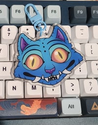Image 1 of Derpy the tiger shaker keychain