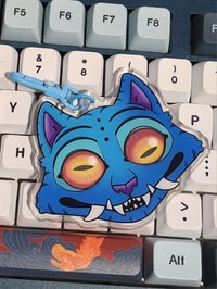 Image 2 of Derpy the tiger shaker keychain