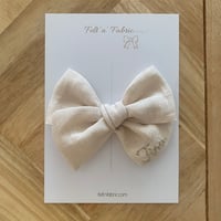 Image 1 of Acorn Personalised bow / Golden thread