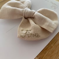 Image 2 of Acorn Personalised bow / Golden thread