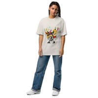 Image 2 of Frankenflower - Oversized Faded T-Shirt