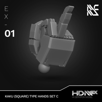 Image 1 of HDM+EX Kaku (Square Type) Hands Option Set C [EX-01]