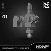 Image 4 of HDM+EX Kaku (Square Type) Hands Option Set C [EX-01]