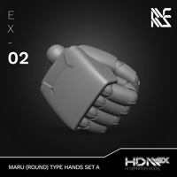 Image 1 of HDM+EX Maru (Round Type) Hands Option Set A [EX-02]