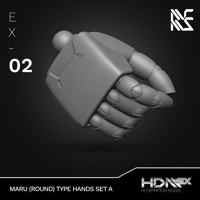 Image 3 of HDM+EX Maru (Round Type) Hands Option Set A [EX-02]