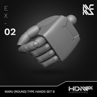 Image 2 of HDM+EX Maru (Round Type) Hands Option Set B [EX-02]