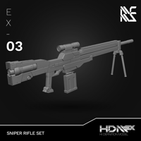 Image 2 of HDM+EX 1/100 Sniper Rifle Set [EX-03]