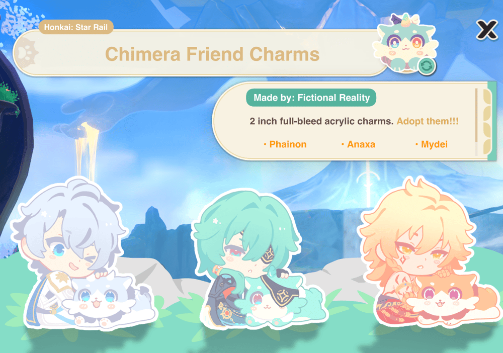 Image of AMPHOREUS CHIMERA FRIEND CHARMS 