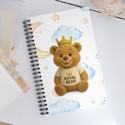 Image of Royal Bear Toddler Spiral Notebook