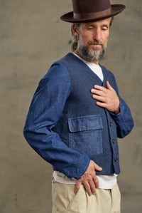 Image 3 of Capital Patchwork Jacket - Washed  blue