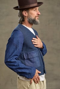 Image 11 of Capital Patchwork Jacket - Washed  blue