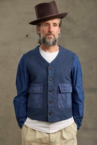 Image 1 of Capital Patchwork Jacket - Washed  blue