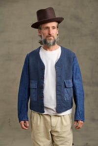 Image 13 of Capital Patchwork Jacket - Washed  blue