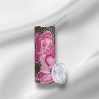 Selena Dulce pink leopard tumbler
