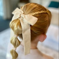 Acorn linen bow / Longtail 