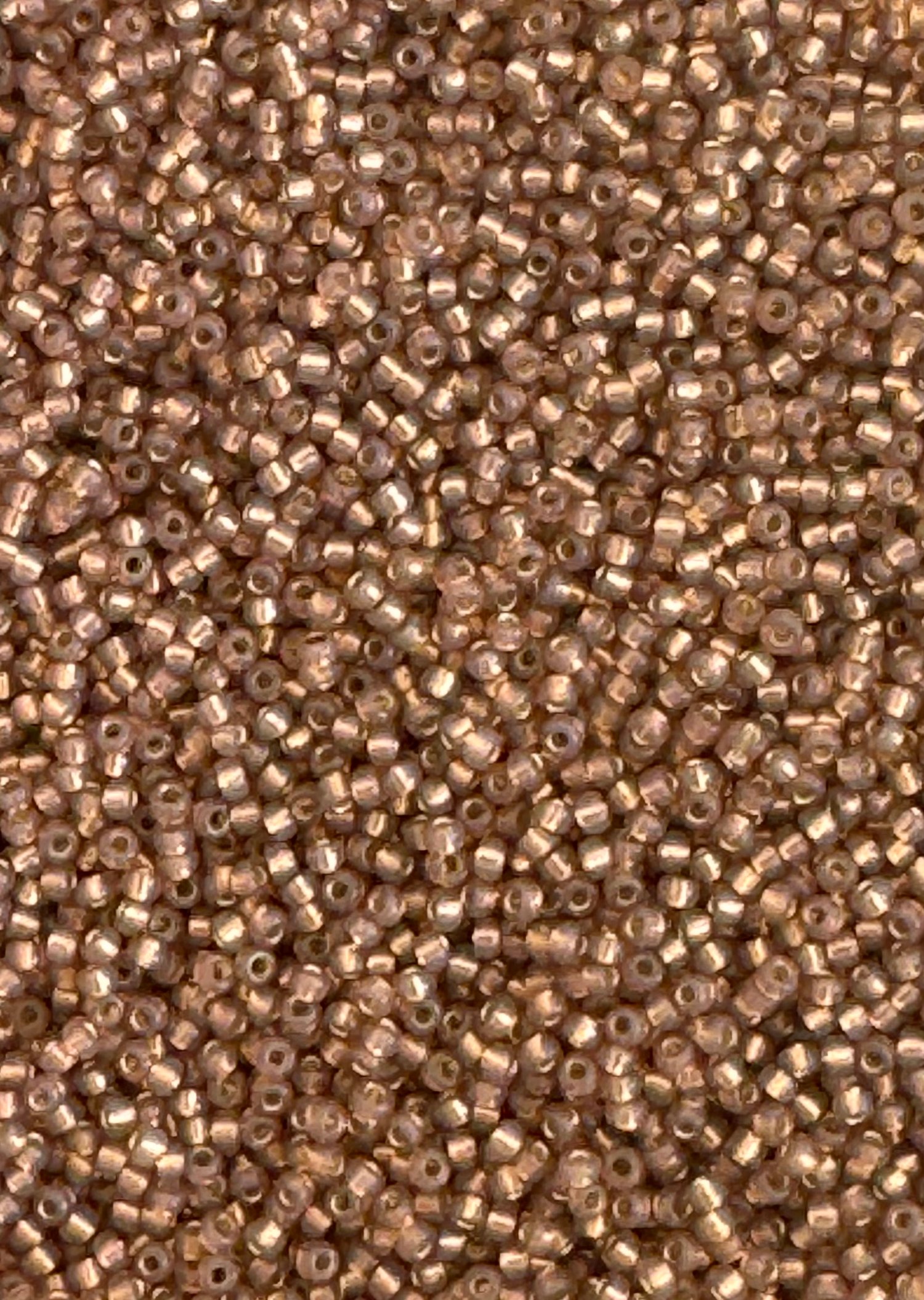 Silverlined alabaster dyed rose bronze, Miyuki seed beads