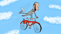 Pee-wee Herman and his bike sticker