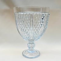 Image 1 of XXL Grande coupe à fruits / bonbons en verre vintage pointes de diamant -Pasabahce Turkey 