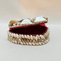 Image 4 of Boîte à bijoux en coquillage vintage en forme de coeur 1950–1960 Coffret 
