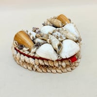 Image 1 of Boîte à bijoux en coquillage vintage en forme de coeur 1950–1960 Coffret 