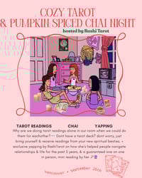 Tarot & Pumpkin Spiced Chai event | Vancouver • September 26th