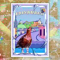 Edinburgh postcard painting- A4 or A5 print 