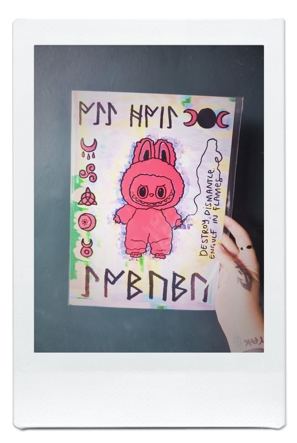 Image of DESTROY DISMANTLE RUNE PRINT A4