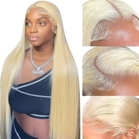 Image 1 of  20-30" 13x4 HD Lace Wig - 613 Human Hair  Body waves or Straight 180%