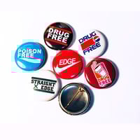 Straight Edge Pin Buttons Pack