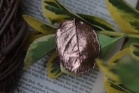 Image 2 of Vera foglia di rosa elettroformata in rame con finitura lucida 1