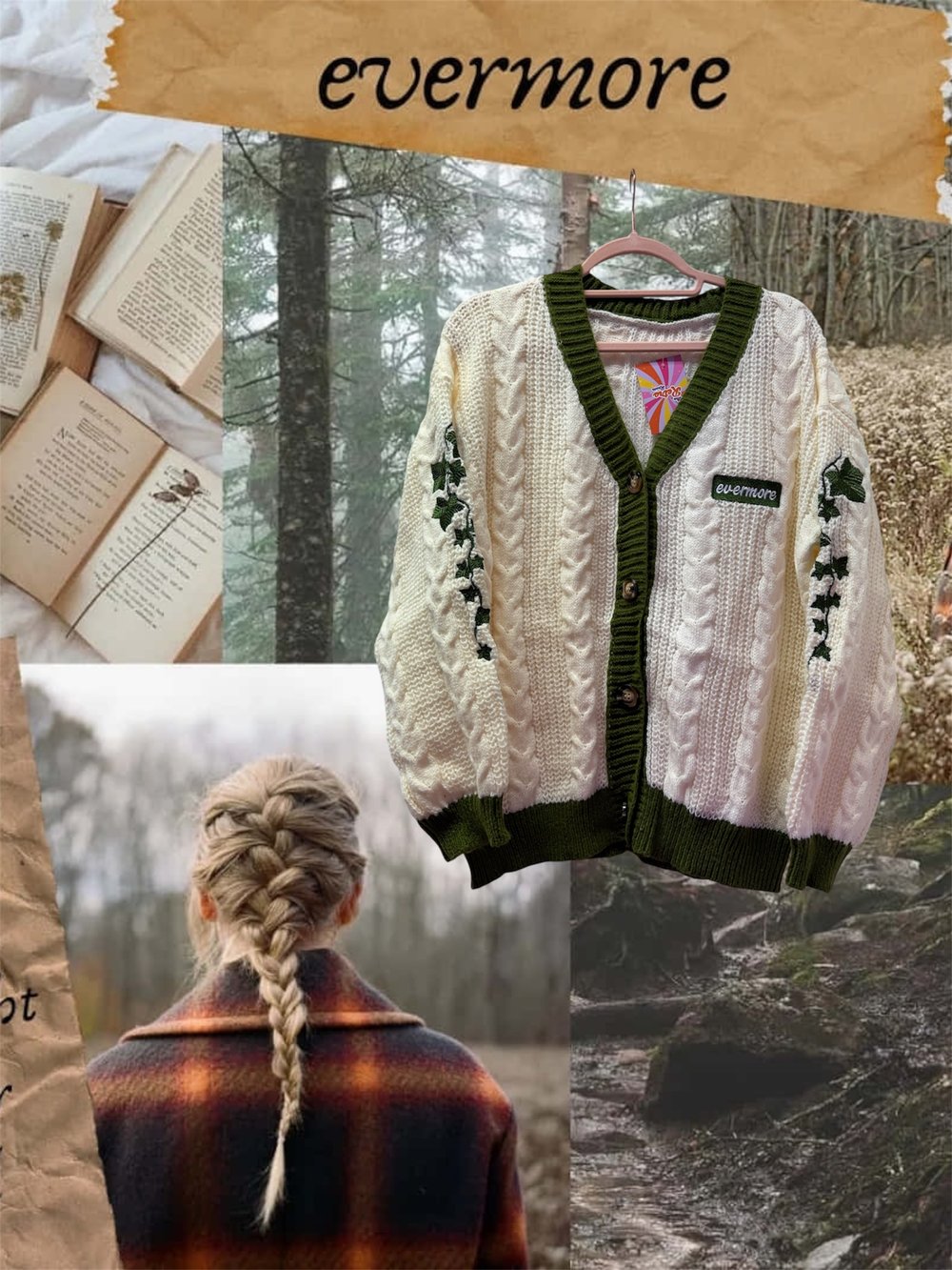 Image of Evermore Taylor Swift Cardigan 