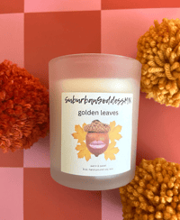 Image 2 of golden leaves candle