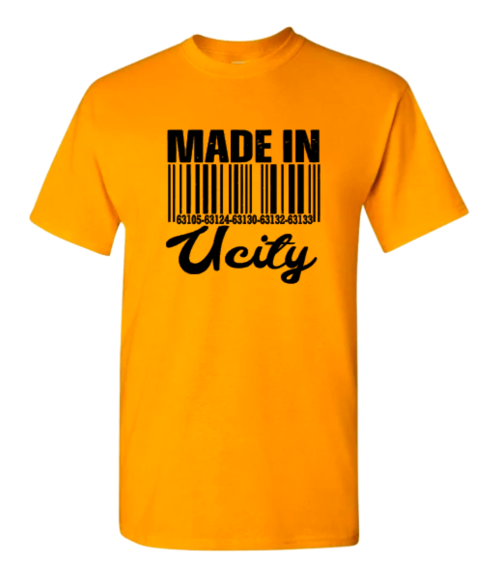 Image of Copy of MADE IN UCITY BAR CODE GOLDOUT EDITION TEE 2025