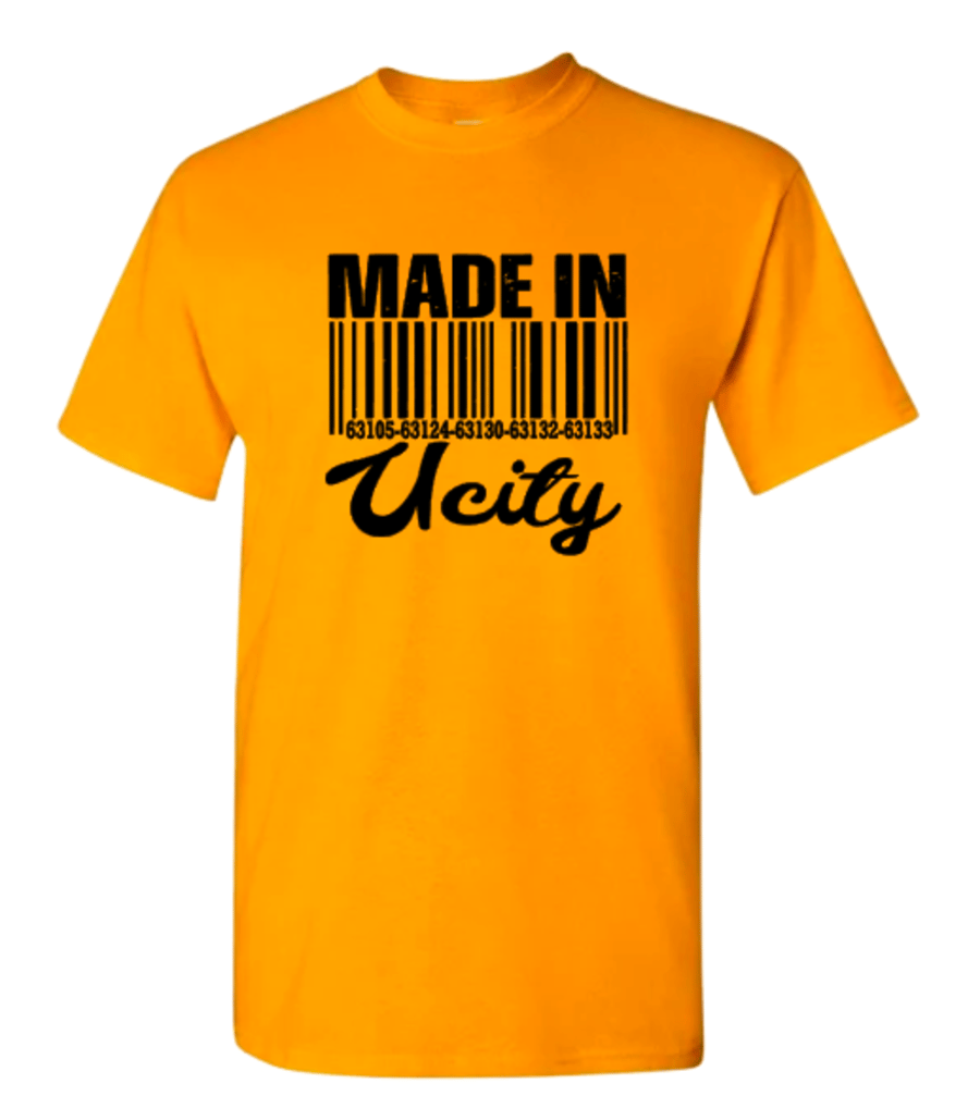 Image of Copy of MADE IN UCITY BAR CODE GOLDOUT EDITION TEE 2025