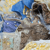 Image 1 of Embellished Sari Snippets - Scandi Christmas Mix