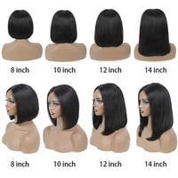 Image 3 of Colored Super Virgin Stock Bob lace wigs 10, 12 , 14" 